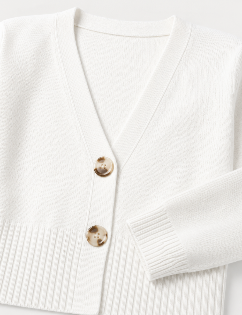 Ladies V Neck Gold Buttons Knit Cardigan Top