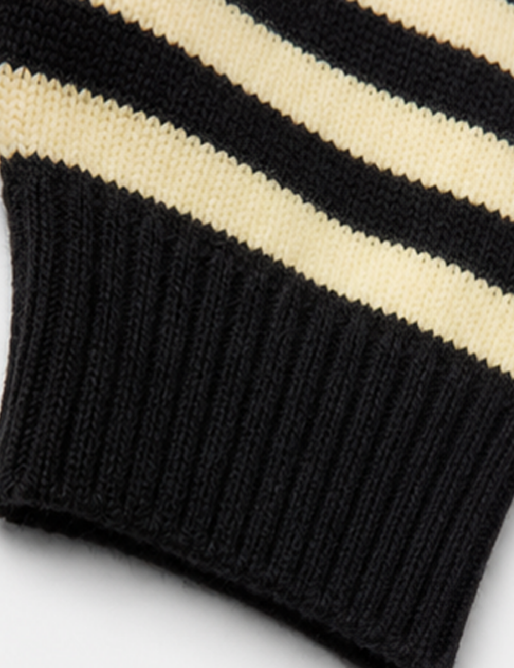 Ladies Horizontal Stripe Crew Neck Drop Shoulder Knit Sweater